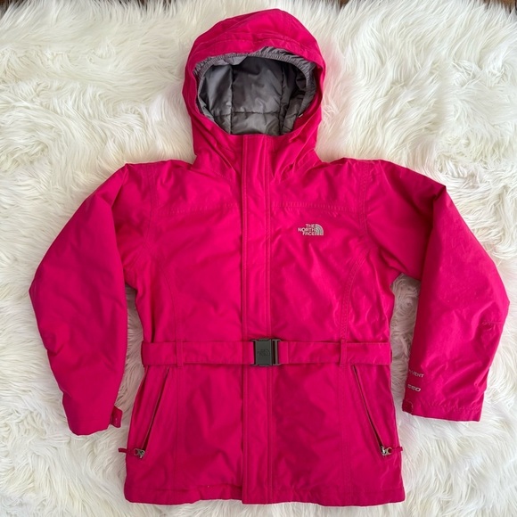 The North Face Greenland Jacket Belted Ski Parka Hyvent 550 Down Pink  L 14/16 - Picture 1 of 13